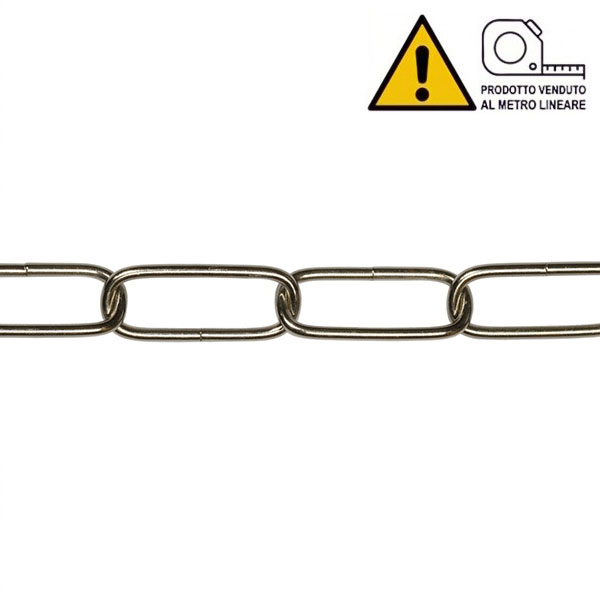MINUTEX Catena Ovale Filo in Acciaio Nichelato MOD. 884 D.MM 1,3 - MINUTEX